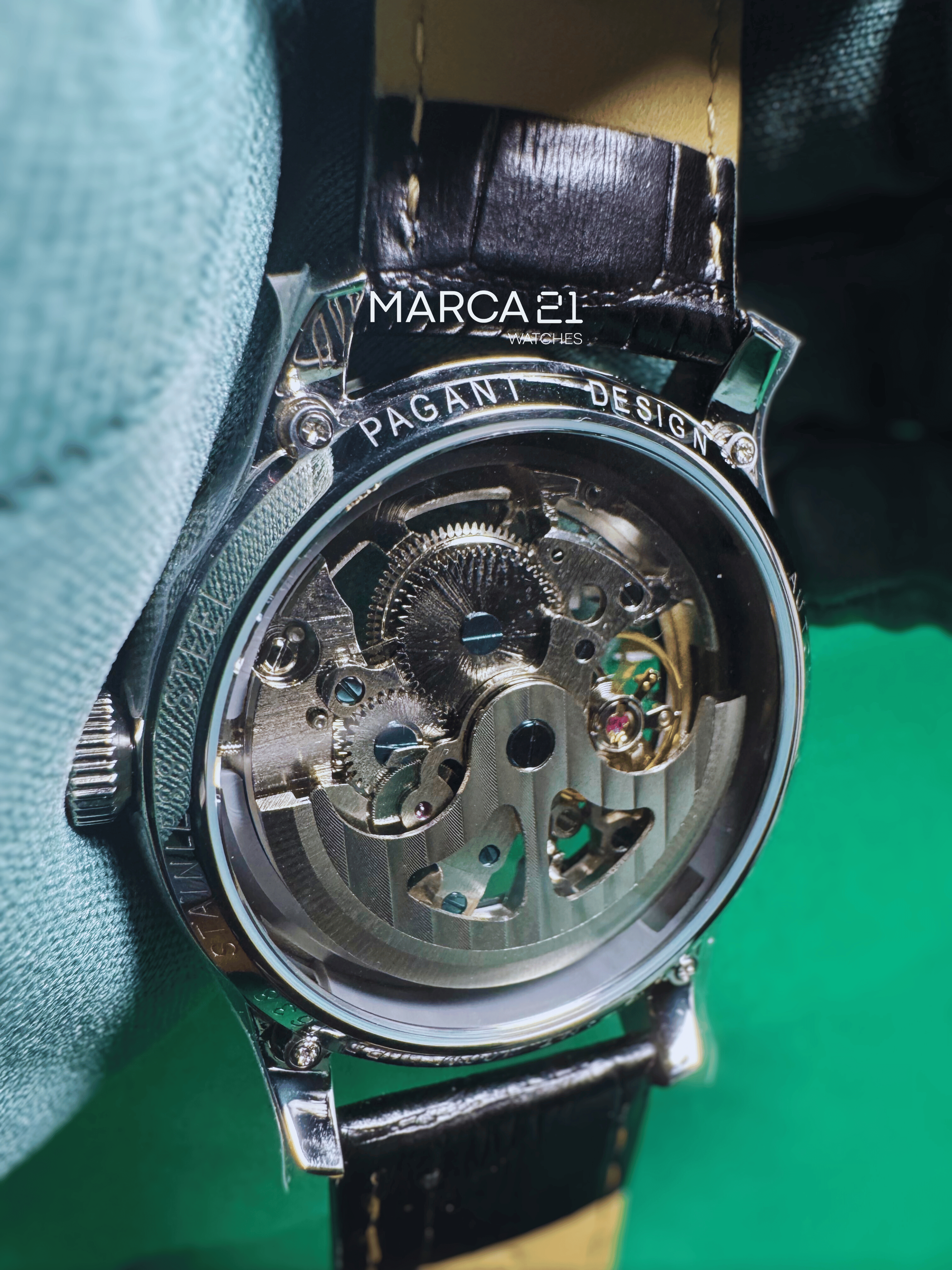 RELOJ PAGANI DESIGN SKELETON BLACK - Marca 21 | Relojes