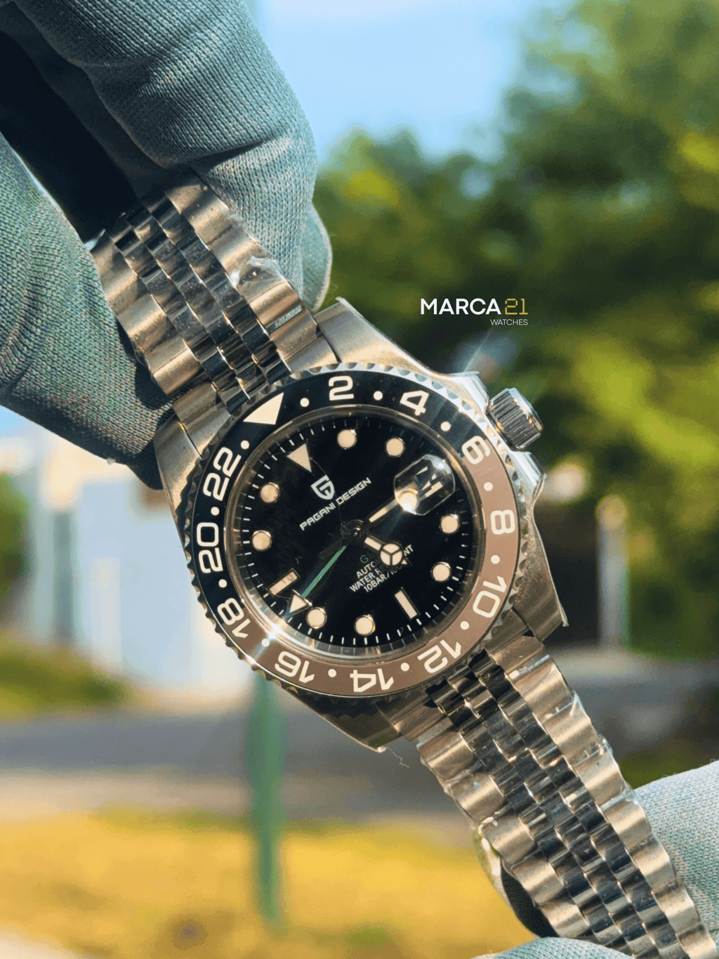 Reloj Automático Hombre Pagani Design GMT Bruce Wayne - Marca 21 | Relojes